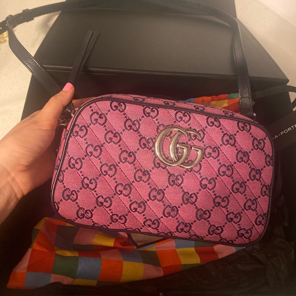 Gucci Handbags - Gucci GG Marmont Multicolour small quilted jacquard shoulder bag